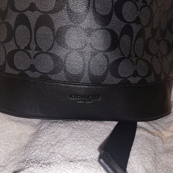 Black/Gray Authentic Coach Backpack - Picture 4 of 10